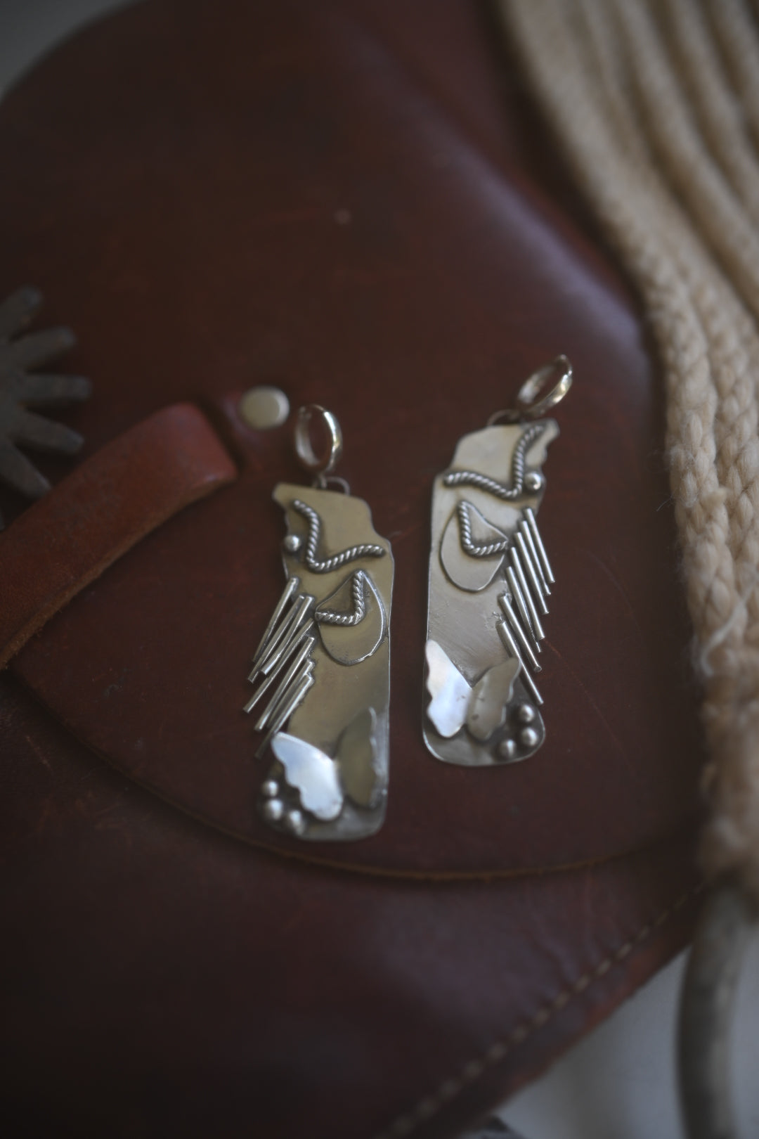 MADE TO ORDER The Cowgirl Butterfly Chap Earrings