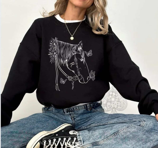 BRS White Logo Crewneck