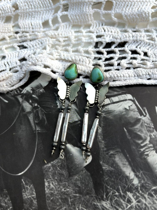 A Cowgirls Sunrise Butterfly Earrings