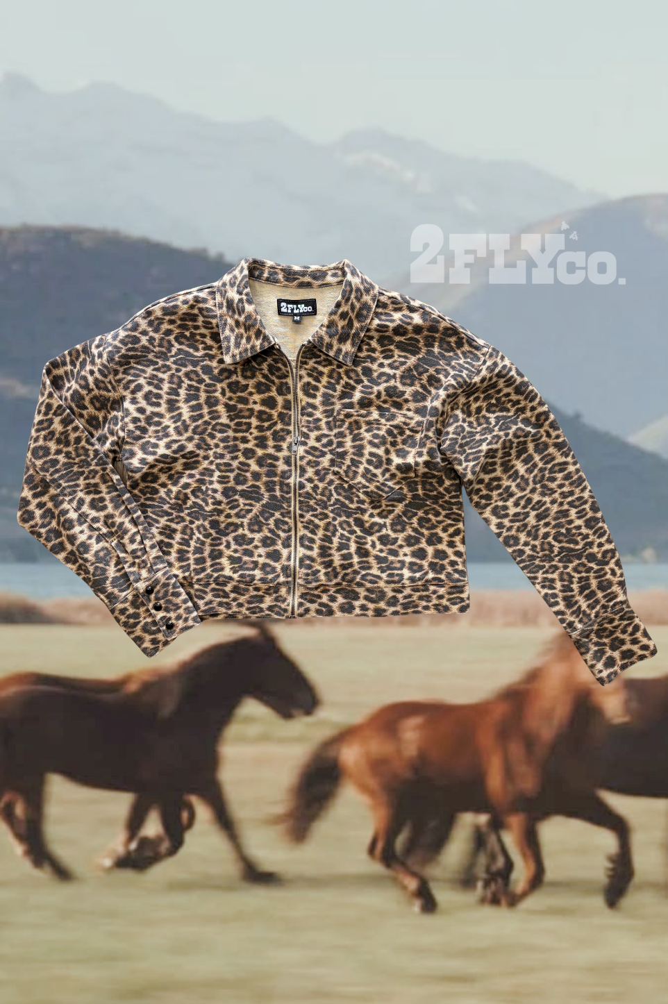 Denim Leopard Jacket