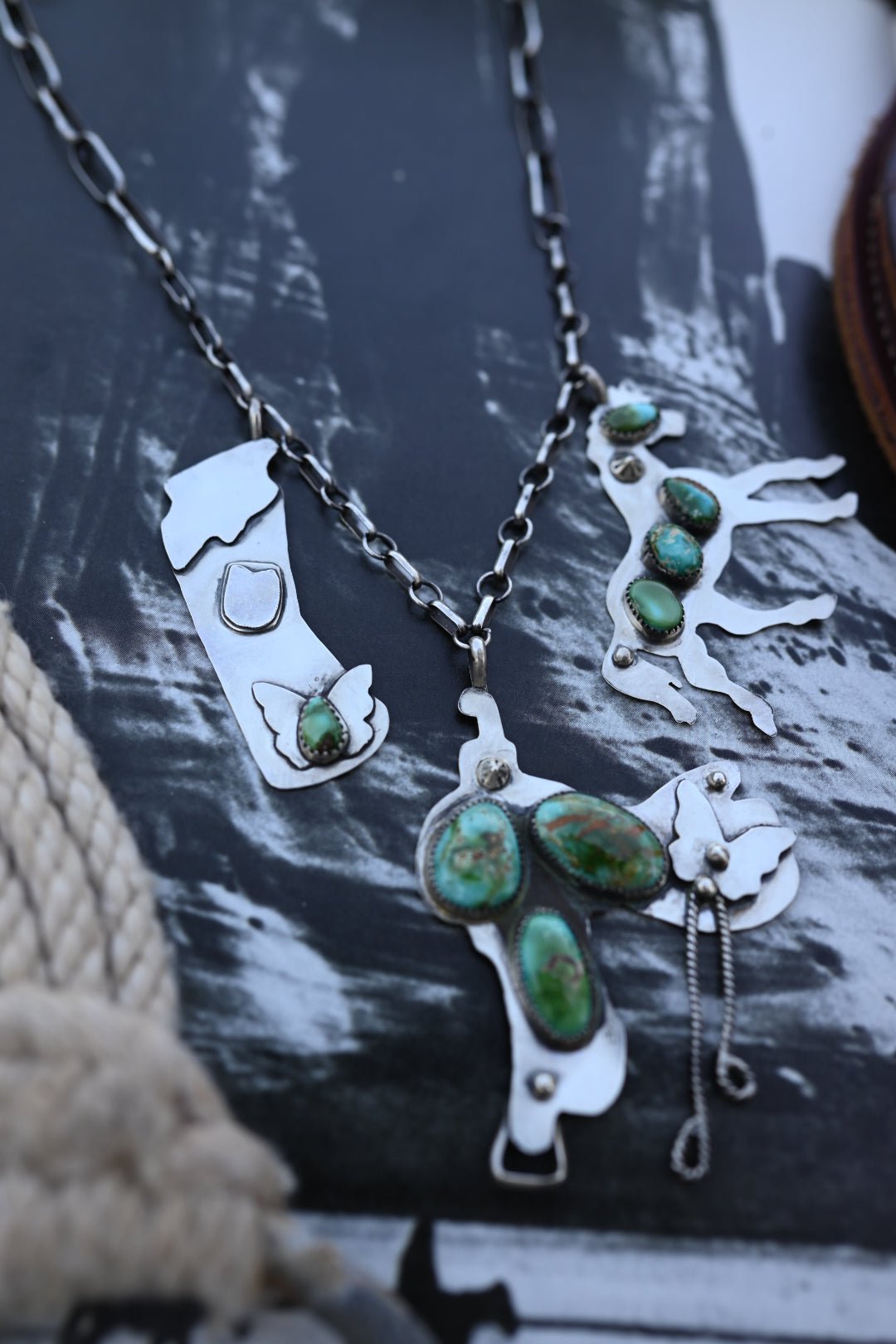 Punchy Cowgirl Charm Necklace