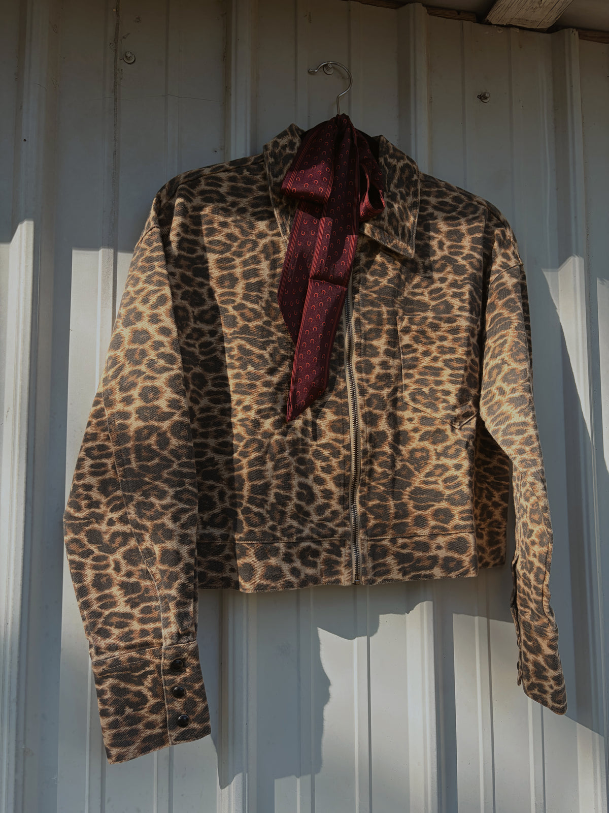 Denim Leopard Jacket