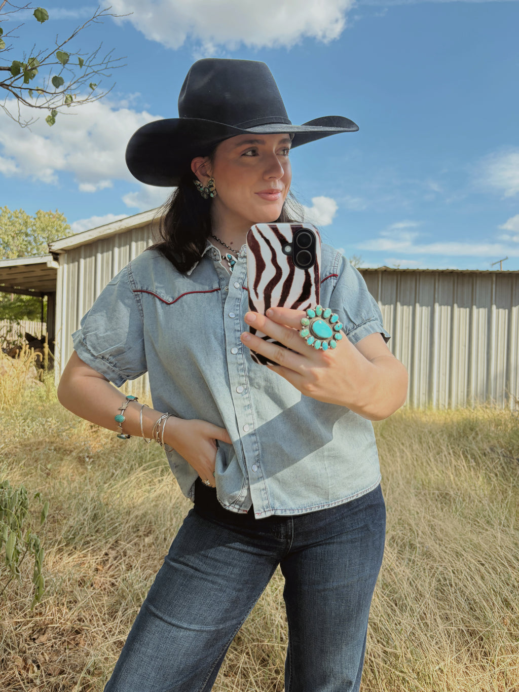 LIGHT COWGIRL DENIM TOP