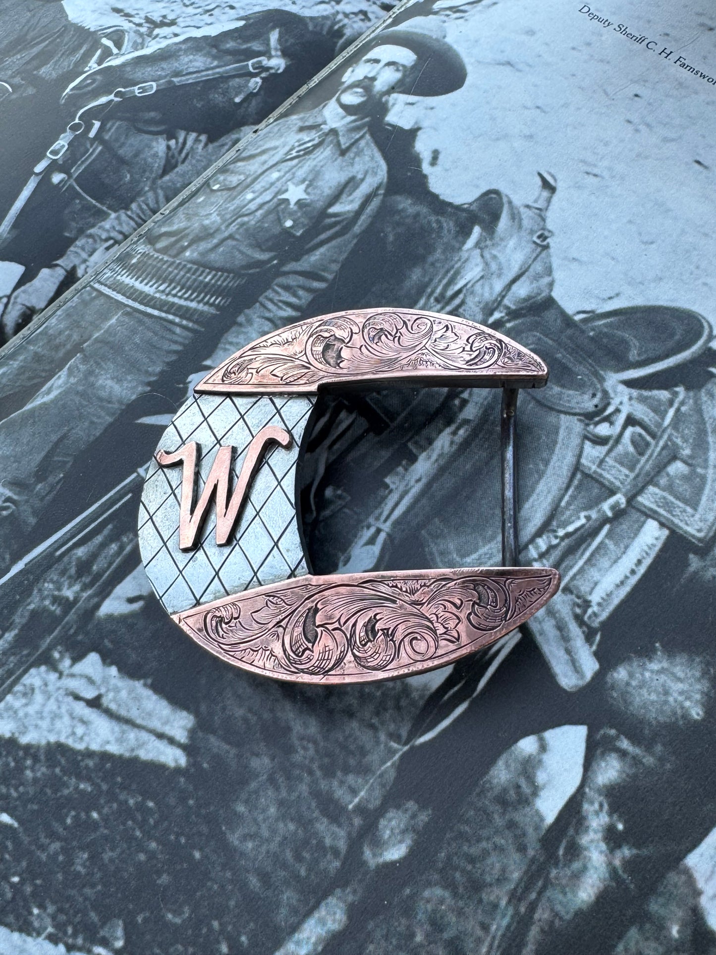 Custom Engraved Copper Buckle