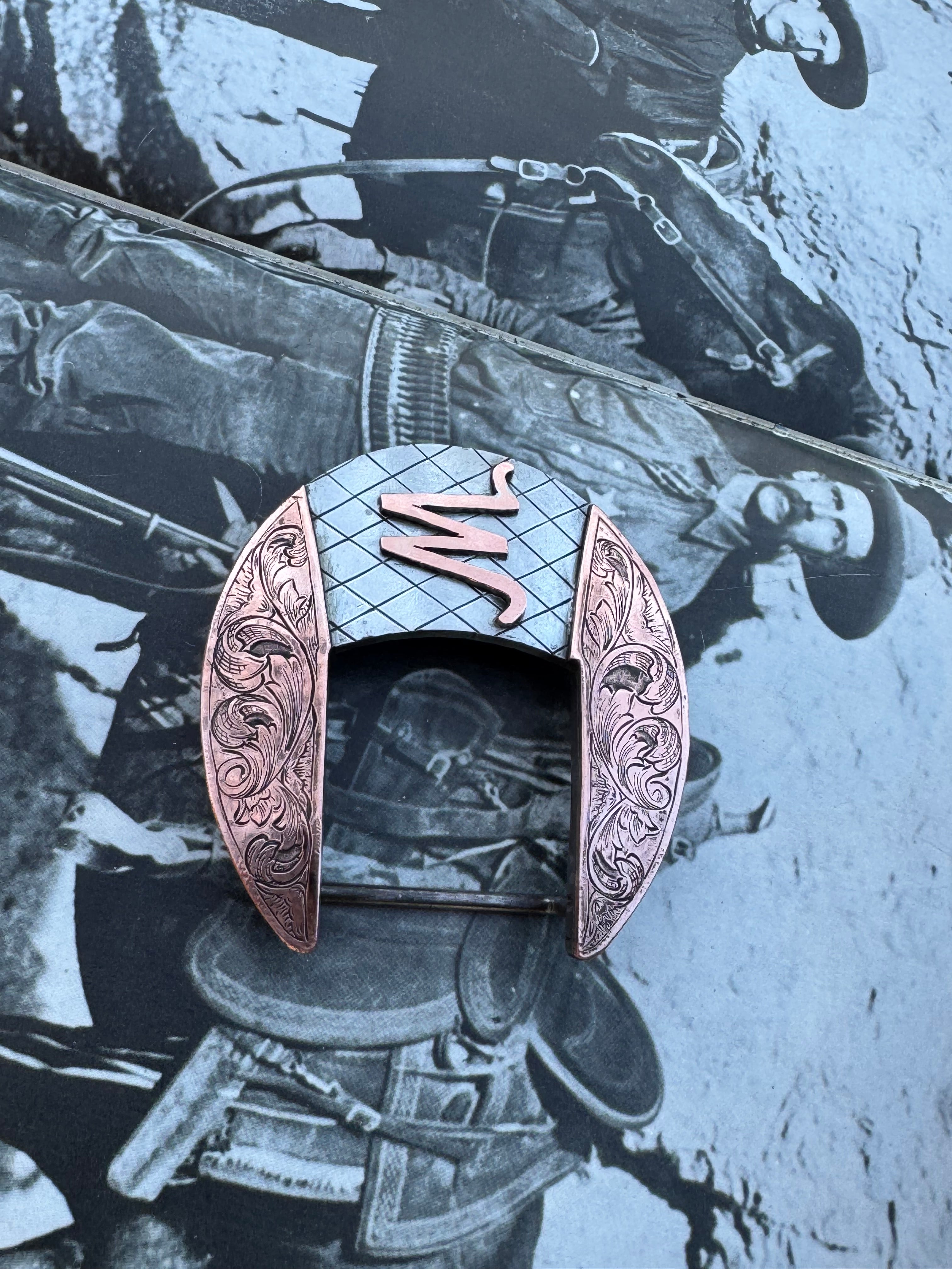 Custom Engraved Copper Buckle