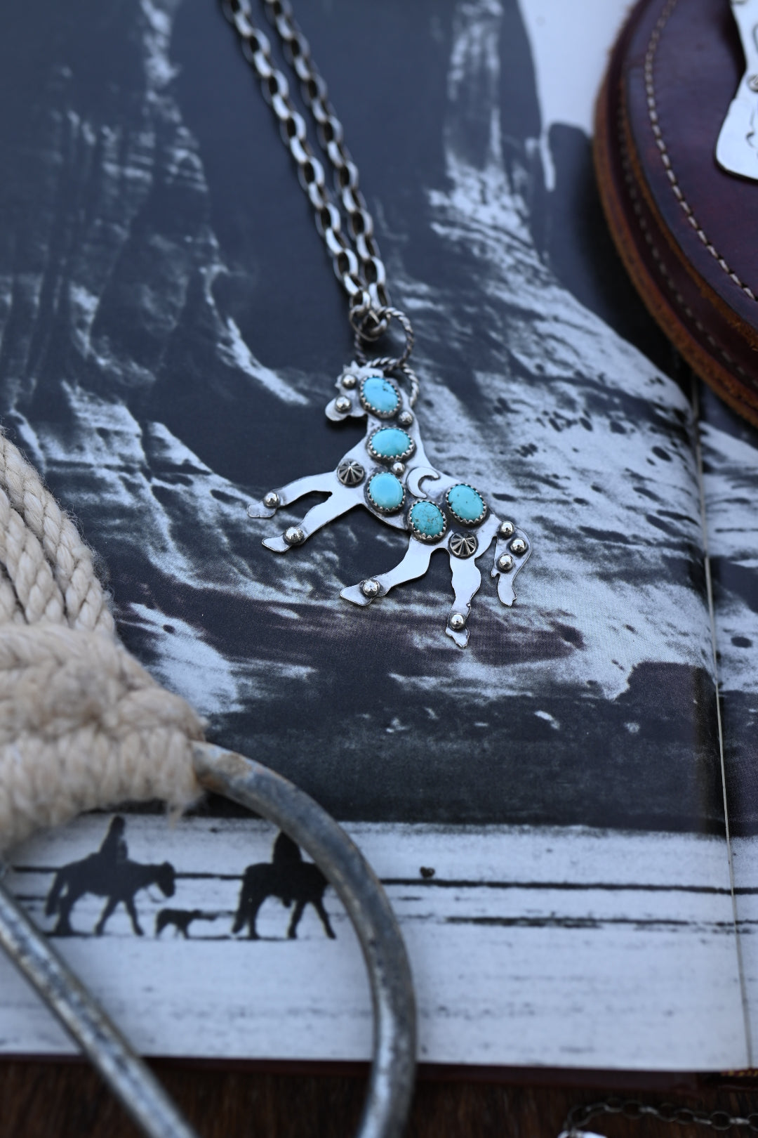 Lone Mountain Horse Necklace
