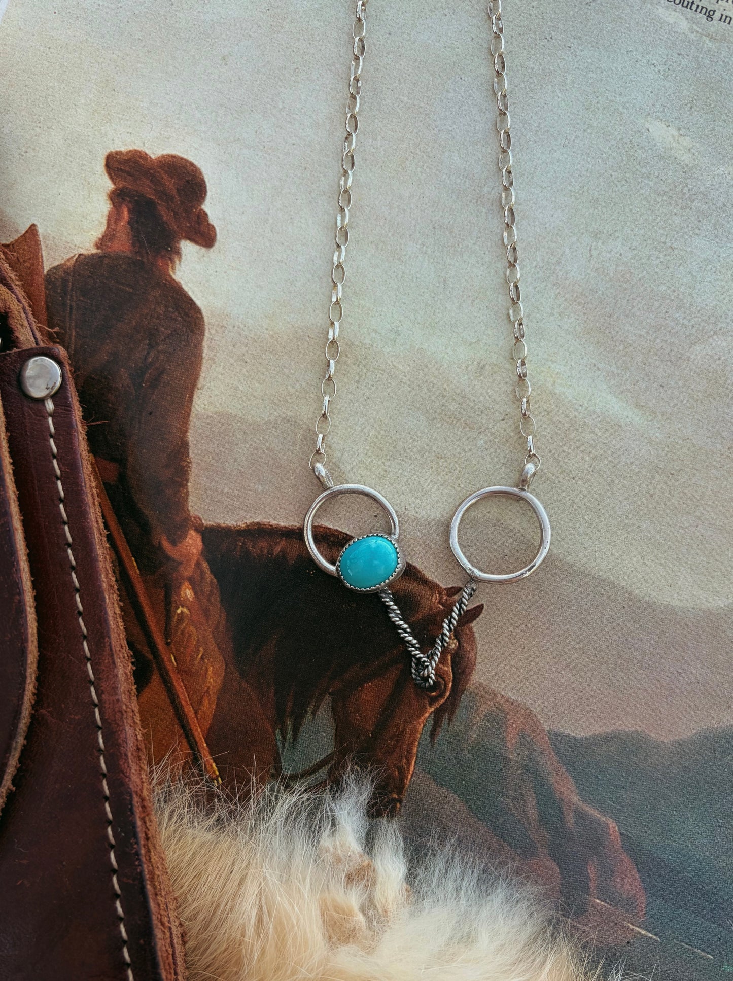 The Blue Sonoran Snaffle Bit Necklace