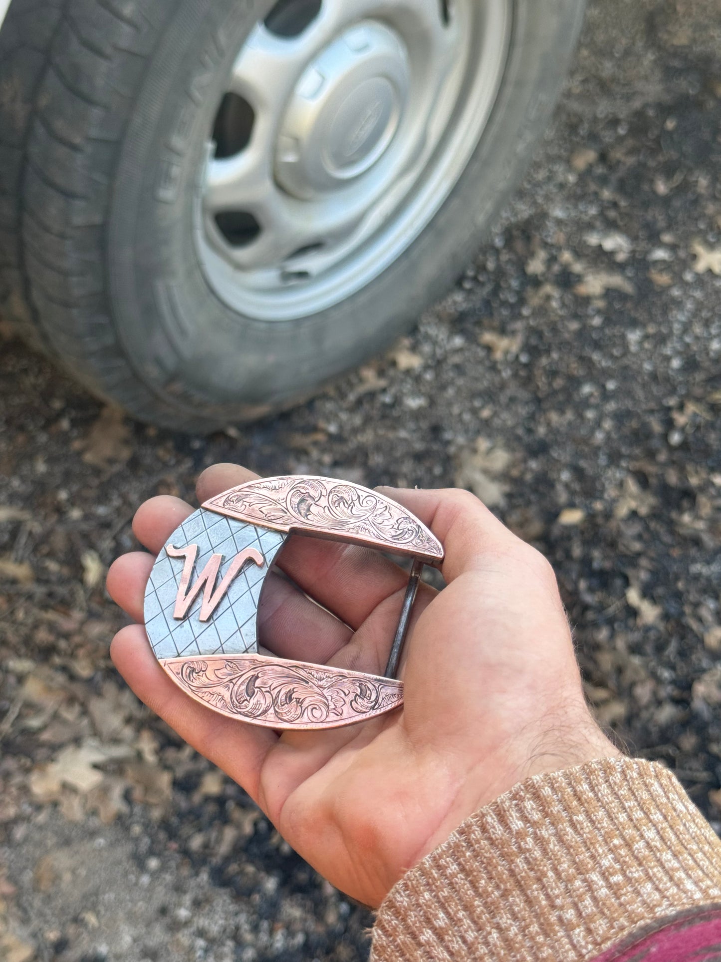 Custom Engraved Copper Buckle