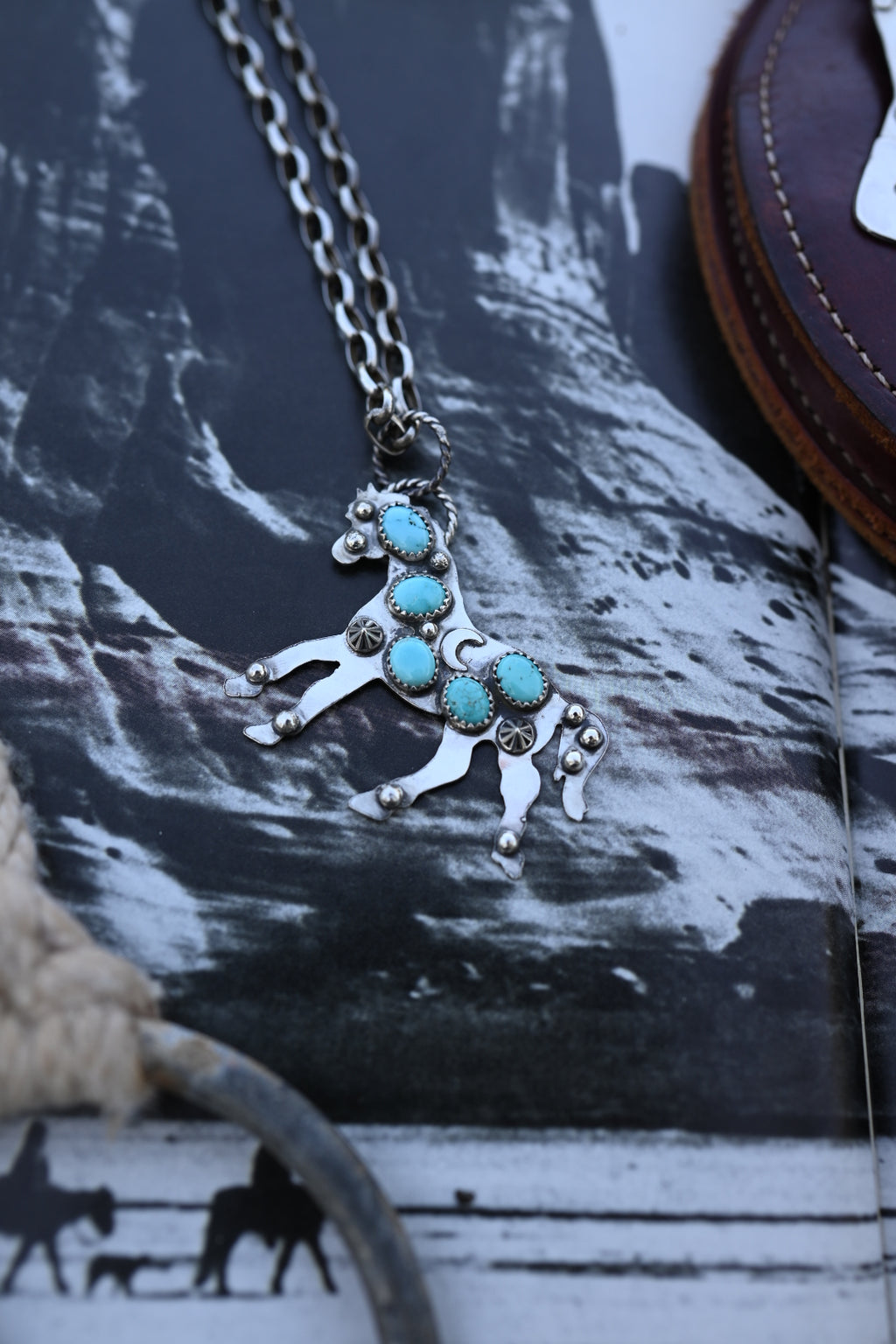 Lone Mountain Horse Necklace