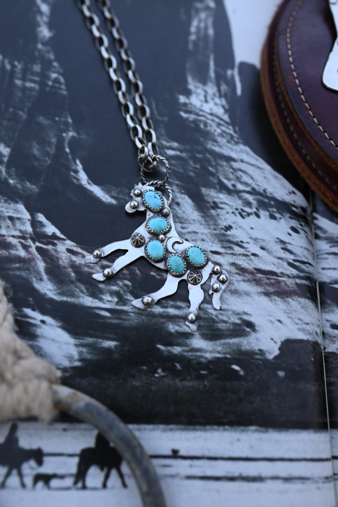 Lone Mountain Horse Necklace