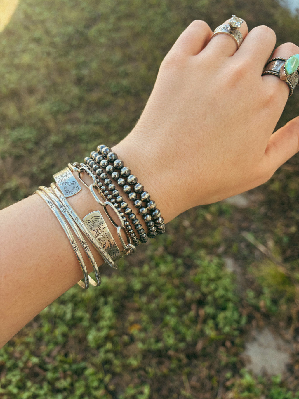 Sterling Silver Pearl Bracelet!