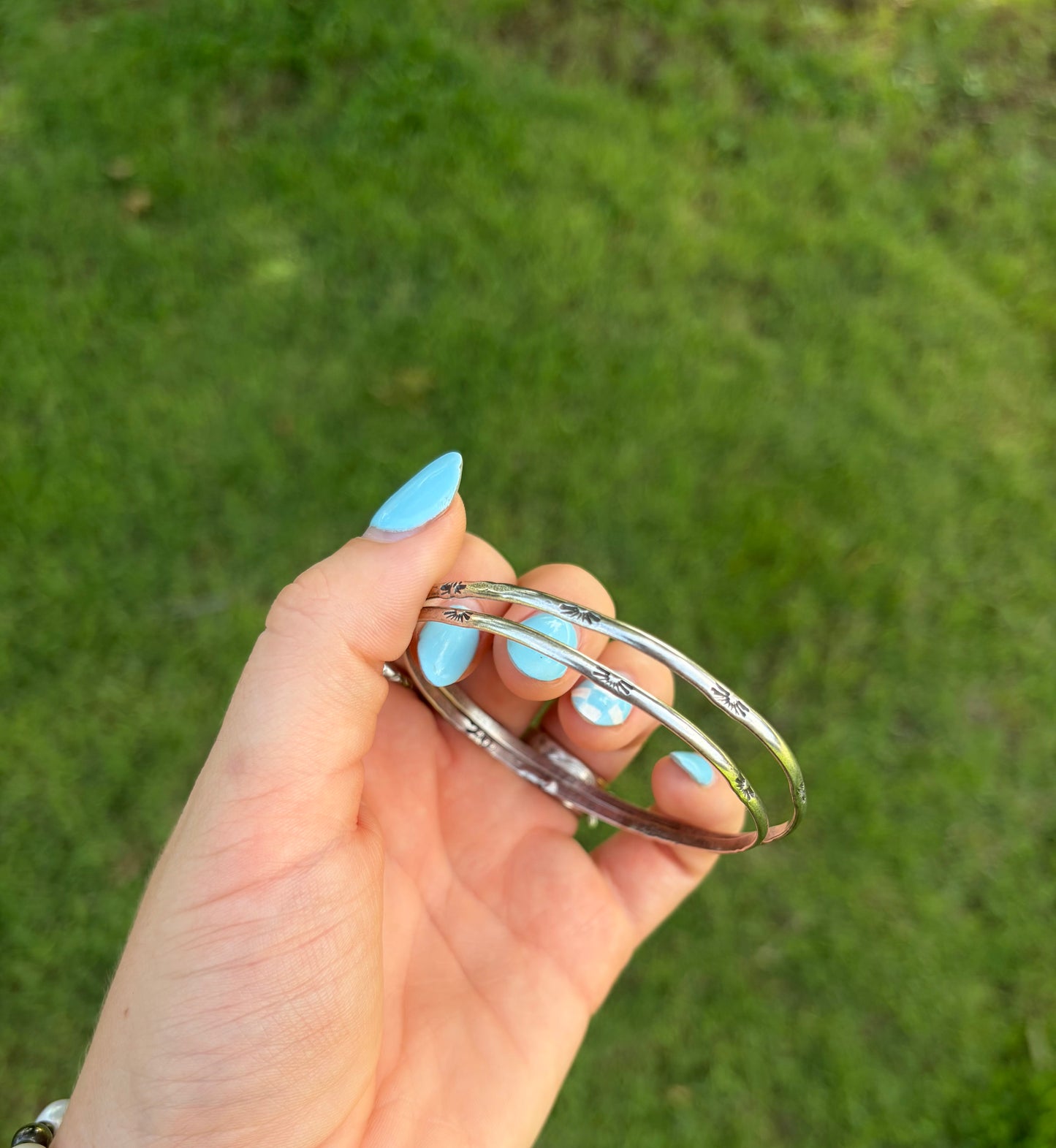 Handcrafted Stamped Bangle #2