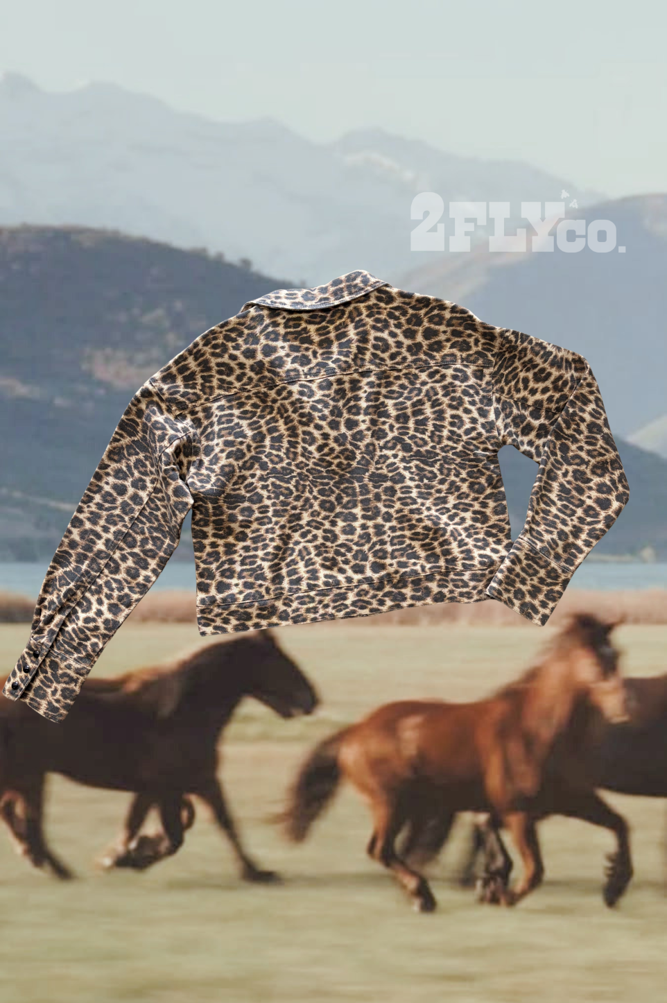 Denim Leopard Jacket
